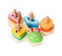 Shape Sorter Toy, Wooden Puzzle Cube, Montessoris Sensory Game, Colorful Educational Blocks Durabled Smooth Pieces Perfect for Home Play and Travel Daycare, 1 Piece