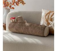 Shapeazy Oreiller en bûche de champignon - Long coussin décoratif cylindrique pour canapé, canapé et lit, coussin moderne chic sur le thème de la nature, coussin décoratif en forme de souche de forêt