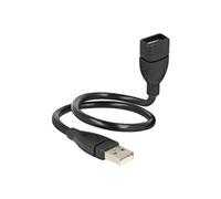 DeLock Câble USB 83498 USB 2.0 USB-A mâle, USB-A femelle 0,35 m noir col-de-cygne flexible