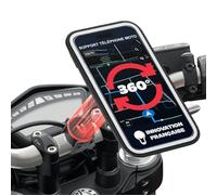 Shapeheart Support smartphone moto universel XL – magnétique, anti-vibration, étanche, 360° – Clair