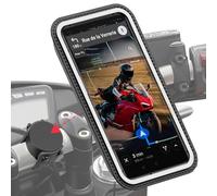 SHAPEHEART innovation française, Support telephone moto magnétique. Antivibration, avec pochette imperméable détachable. Porte téléphone moto, scooter, guidon, accessoire moto universel