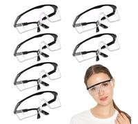 SHAPEPOTY Pack De 6 Lunettes Sécurité - Anti-Buée, Anti-Pollution, Protection Yeux, Pleine Vision, Transparentes