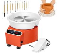 Shaper en céramique de 9,8 ", 350W, avec moteur à entraînement direct et écran tactile LCD, bassin amovible à pédale réglable à vitesse de 50 à 300 tr/min