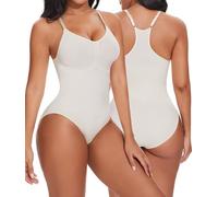 SHAPERIN Femme Body Sculptant Dos Nageur Racerback Shapewear Bodysuit Body Gainant Ventre Plat Body Shaper Tummy Control Cami Top Blanc S