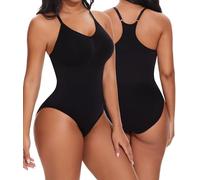 SHAPERIN Femme Body Sculptant Dos Nageur Racerback Shapewear Bodysuit Body Gainant Ventre Plat Body Shaper Tummy Control Cami Top Noir S