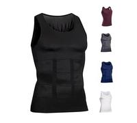 Shaperluv for Men, Shaperluv Tank 2.0 Mens, Compression Body Shaper Vest Hombre, Sleeveless Shirts for Men Big and Tall (Black,S)