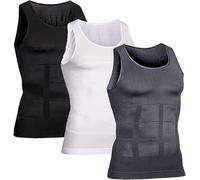 Shaperluv - Shaperluv Male Shaper Tank,Chest Gynecomastia Compression Tank Top,Shapewear Tank Top Compression Base Layer for Sport (XL, Black)