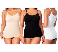 Shapermint Camisole de compression à col rond - Contrôle du ventre et de la taille, Noir/nude/blanc., XX-Large