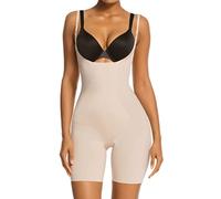 SHAPERX Femme Bodysuit Gaine Amincissante Ventre Plat Invisible Shapewear Abdominale Compression Body Sculptant Minceur, UK-SZ2490293-Beige-2XL