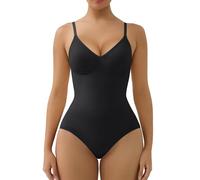 SHAPERX Gaine Ventre Plat Femme Invisible Body Sculptant Culotte Gainant avec Contrôle du Ventre et Bonnets Amovibles, UK-SZ5433-Black-L/XL-Plus