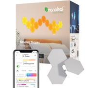 Shapes Hexagone Pack D'extension,3 Panneaux Lumineux Additionnels - Appliques Murales Intérieur Modulaires Connectées Led Rgbw Wi-Fi,Compatible Alexa,Pour Salon Chambre Ou Bureau Gaming