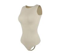 Shapewear Body Gainant Sans Couture Ventre contrôle Shapewear dos nageur haut femmes tongs Body sans couture sculptant corps Shaper licou cou combishort salopette Pour La DéCoration(Beige,3XL)