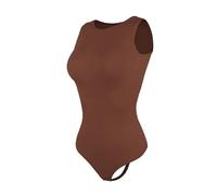 Shapewear Body Gainant Sans Couture Ventre contrôle Shapewear dos nageur haut femmes tongs Body sans couture sculptant corps Shaper licou cou combishort salopette Pour La DéCoration(Brown,3XL)