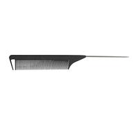 SHAPOKY 1 peigne à dents fines noir en plastique et métal style antistatique 220 x 28 x 4 mm