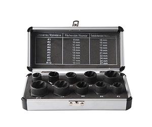 SHAPOKY 10 PièCes Dissolvant de Boulon D'éCrou Endommagé 9-19mm Outils de Suppression D'Extracteur Ensemble Outil de Filetage Outil D'Extraction de MéCanique de Garage de Voiture