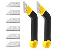 SHAPOKY Lot de 2 lames de 20,3 cm à main pour coulis en angle pour élimination de coulis Lames de surface de nettoyage de coulis