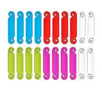 SHAPOKY Lot de 20 étiquettes de câbles multicolores pour chargeur d'ordinateur USB