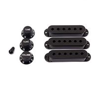 SHAPOKY Lot de 3 boutons de tonalité de volume durables pour guitare Noir