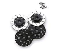 SHAPOKY Lot de 4 boîtiers de jante de roue de frein en métal Adaptateur hexagonal en métal de 12 mm pour 1/10 Sakura D4 pièces de voiture RC de course sur route, noir