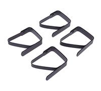 SHAPOKY Lot de 4 clips noirs noirs pour nappe de table de buffet, banquet, barbecue, fête dans le jardin 5 x 4 cm