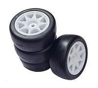 SHAPOKY Lot de 4 pneus hexagonaux en éponge pour voiture 1/10 1/12 RC 3Racing Sakura M04 M05 58 mm