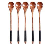 SHAPOKY Lot de 5 cuillères de cuisine, cuillères à riz, mélangeur, cuillère à café pour café, thé, sel de bain