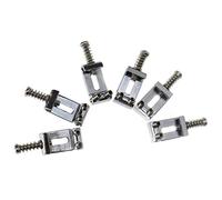 SHAPOKY Lot de 6 selles de pont de trémolo en chrome de rechange pour guitare électrique