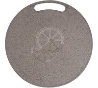 SHAPOKY Planche à découper ronde en plastique pour cuisine avec poignées 31 cm