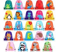 Shappy Lot de 24 sacs de fête avec cordon de serrage pour garçons et filles