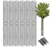Shappy Lot de 6 protections en maille pour écorce d'arbre de 137,2 cm, protection réglable avec 100 attaches à fermeture éclair, protection pour arbres fruitiers, cerfs