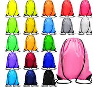 Shappy Lot de 80 sacs à dos à cordon de serrage en vrac avec cordon de serrage 20 couleurs imperméables pour groupe, randonnée, yoga, gym, natation, voyage, plage, sans-abri