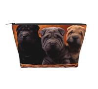 Shar Pei Chiot Noir Petits Chiens Chiot Gris Animaux, Trousse de Toilette Trousse de Maquillage Sac à cosmétiques Trousse de Toilette de Voyage Portable