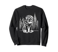 Shar Pei, Dessin au Trait d'un Chien de New York, Dessin de la Ligne d'horizon de New York Sweatshirt