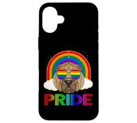 Shar Pei Dog Glasses LGBT Rainbow Gay Lesbian LGBTQ Pride Coque pour iPhone 16 Plus