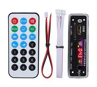 Sharainn DC 5V/12V Bluetooth MP3 Carte de décodeur Audio Module,Support WMA/WAV/FLAC/MP3 Disque Flash USB SD TF Radio FM,LED Panneau D'affichage sans Fil,avec Télécommande(Noir)