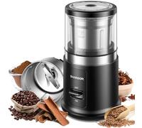 SHARDOR - Moulin à café électrique One Touch avec épices, herbes pour grains de café, épices et graines avec 1 bol amovible en acier inoxydable, broyeur sec, noir
