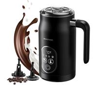SHARDOR Mousseur à lait 5 en 1 avec réglage de la température, mousseur à lait électrique avec 2 fouets pour chocolat au lait chaud, cappuccino, latte, macchiato, noir