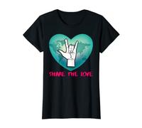 Share The Love T-shirt pour enfants, garçons, filles, cadeau ASL pour femmes et enfants T-Shirt
