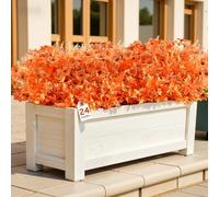 SHareconn 24 Bouquets Fleurs Artificielles Automne, Lavande & Violette, Décoration Automne Extérieur Résistante aux UV, pour Maison/Jardin/Mariage, Orange
