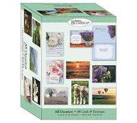 Shared Blessings Lot de 48 cartes de vœux religieuses pour toutes les occasions, version King James, cartes de vœux basées sur la foi, motifs assortis, y compris les cartes d'anniversaire religieuse,
