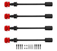 ShareGoo Arbre de transmission avant et arrière en acier CVD avec coupelles d'entraînement écrous hexagonaux de 17 mm, moyeux de roue compatibles avec Traxxas E-Revo 2.0 VXL 86086-4 1/10 RC voiture