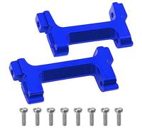 ShareGoo Ensemble de supports de pare-chocs avant et arrière en alliage d'aluminium compatible avec 1/18 Traxxas TRX4M 1/18 RC Crawler Car Upgrade Parts (bleu)