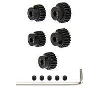 ShareGoo Lot de 5 pignons en acier 48P 3,175 mm 18T 19T 20T 21T 22T pour arbre de 3,175 mm compatible avec Arrma HPI Kyosho Losi Axial Traxxas Tamiya Associated 1/10 RC Voiture Monster Truck Buggy