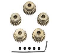 ShareGoo Lot de 5 pignons en alliage d'aluminium 7075 48P 3,175 mm 18T 19T 20T 21T 22T pour arbre de 3,175 mm compatible avec HPI Losi Axial Traxxas Tamiya 1/10 RC Car