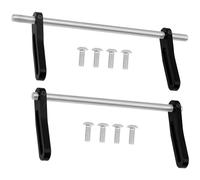 ShareGoo Pare-chocs avant et arrière réglables en aluminium compatible avec 1/10 Axial SCX10 Traxxas TRX4 Gspeed Power Wagon Body Chassis RC Crawler (Noir)