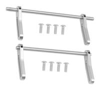 ShareGoo Pare-chocs avant et arrière réglables en aluminium compatible avec 1/10 Axial SCX10 Traxxas TRX4 Gspeed Power Wagon Body Chassis RC Crawler (argent)