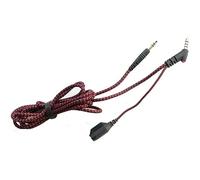 SharePlay Câble audio coulissant rouge compatible avec casque V-Moda Crossfade 2/3/Crossfade LP LP2/M-100 M-80 V-80 XS, prise de 3,5 mm vers 3,5 mm en nylon tressé (1,9 m)