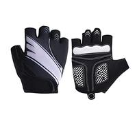 ShareWe Gants Cyclisme de Vélo Demi Doigt Gant Réfléchissant Bicyclette Gants Homme Et Femme pour Eté Vélo VTT Cycliste Escalade Randonnée (Blanc, L)