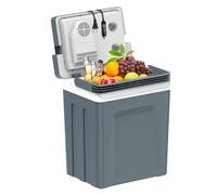 SHAREWIN Refroidisseur électrique et chauffant portable avec poignée de 26 litres / 25 l pour véhicules et camions avec 110 V CA et 12 V DV, refroidisseur portable pour camping, mini réfrigérateur