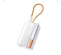 sharge Batterie Externe Charge Rapide 45W 1000mAh, Chargeur Portable USB-C Compact avec Câble Intégré, PD 3.0 & QC 3.0, Double Sortie pour iPhone 17/16/15, iPad et Plus